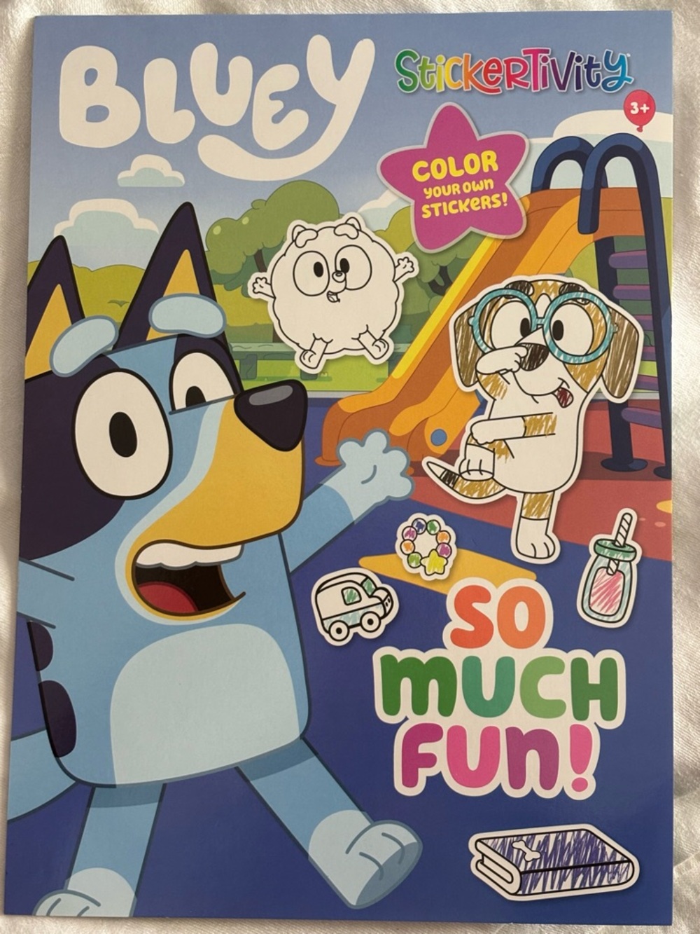 Bluey Sticker Activity Book - Colorful Blue & Multicolor